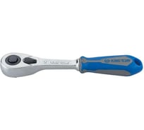 Трещотка KING TONY 1/4", 140 мм, 90 зубцов, флажковая с кнопкой 2773-55GS
