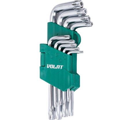 Набор ключей ВОЛАТ Torx T10-T50 9 предметов коротких 11025-09
