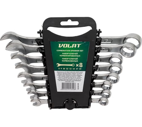 Набор ключей ВОЛАТ комбинированных 8-19 мм 8 предметов 15340-08