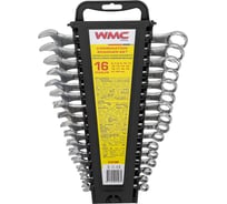 Набор комбинированных ключей WMC TOOLS 16пр. ,в пластиковом держателе WMC-5161MP(50005)