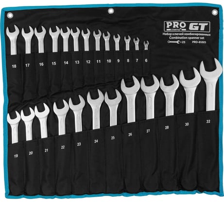 Набор комбинированных ключей STARTUL 6-32 мм 25 предметов PRO GT PRO-81025