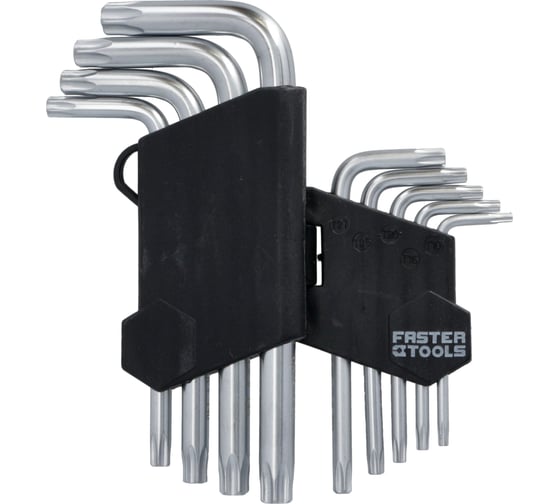 Шестигранные ключи FASTER TOOLS Torx T10 - T50 1120