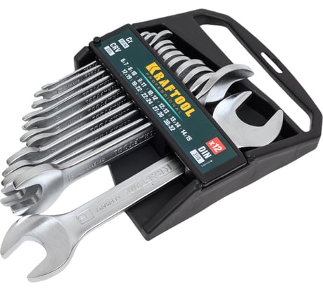 Набор рожковых гаечных ключей Kraftool 12 шт, 6 - 32 мм 27033-H12C_z01