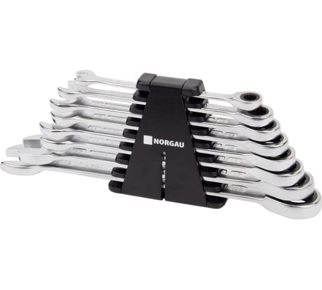Набор комбинированных ключей с трещоткой NORGAU тип NWS7R-008 8 шт. 060240908