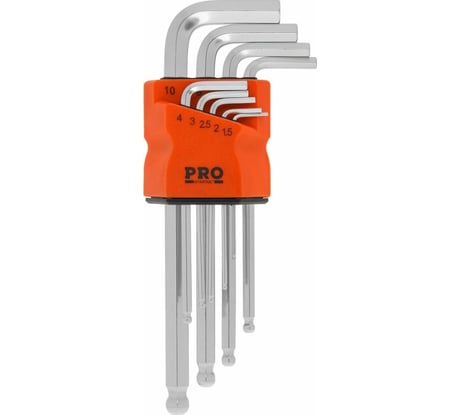 Набор шестигранных длинных ключей STARTUL 1,5-10 мм, 9 предметов, с шаром PRO-89209