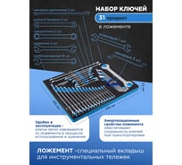 Набор ключей Forsage 31пр, в ложементе F-K5315(51207)