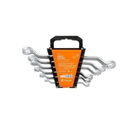Набор накидных ключей Airline с изгибом, 8 предметов, пластиковый держатель ATAH014