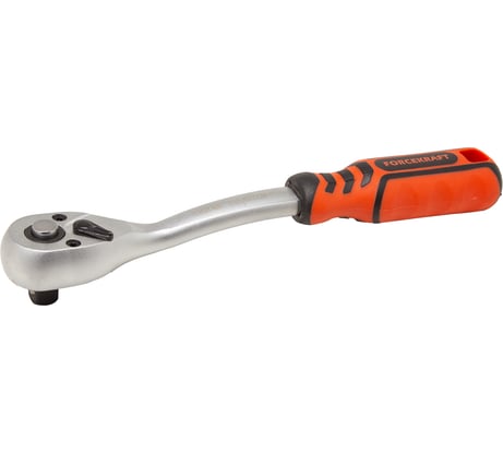 Реверсивная трещотка с прорезиненной ручкой Forcekraft 1/4''(L-150мм, 72зуб) FK-80722(51422)