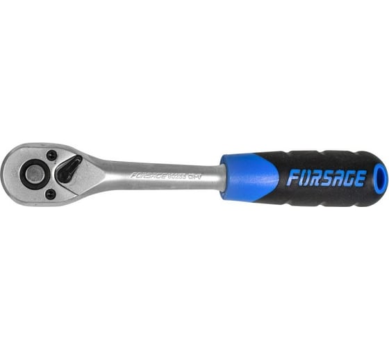 Реверсивная трещотка Forsage с резиновой ручкой, 3/8'', L-200мм, 72зуб F-80233 51425 1