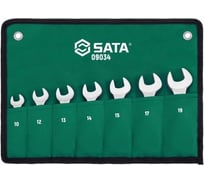 Ключи SATA 7 предметов комбинированные, укороченные, с трещоточным механизм 09034