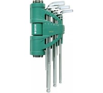 Шестигранники SATA 9 предметов сферические концы и держатель, пластиковый блистер SVCM+ 09124