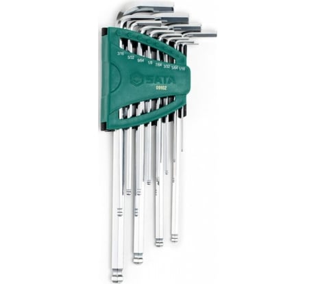 Шестигранники SATA 12 предметов, сферические концы, пластиковый блистер S2 09102