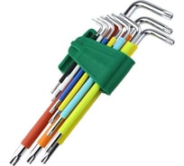 Шестигранники SATA 9 предметов TORX цветные, пластиковый блистер S2 09702CH