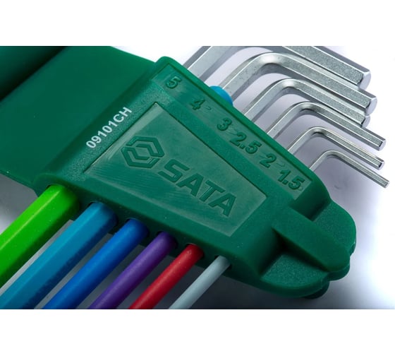 Шестигранники SATA 9 предметов цветные, пластиковый блистер S2 09103CH
