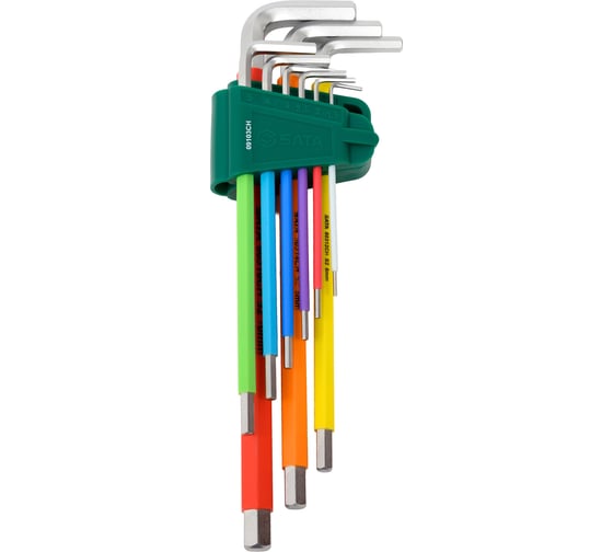 Индустриальные шестигранники SATA 9пр цветные. Для промышленных сборочных линий. 09103CH