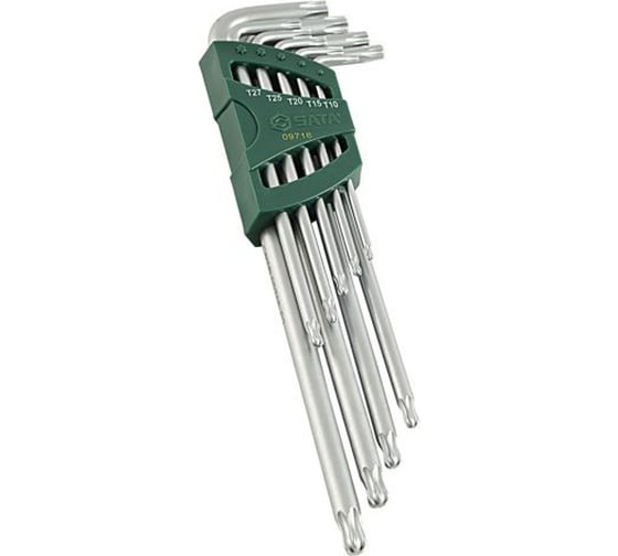 Шестигранники SATA 9 предметов TORX пластиковый блистер S2 09716