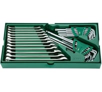 Набор комбинированных и шестигранных ключей Sata в инструм. лотке 30 предметов 09906