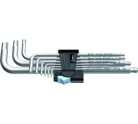 Набор Г-образных ключей 3950/9 PKL CLIP 9TLG WERA WE-022720