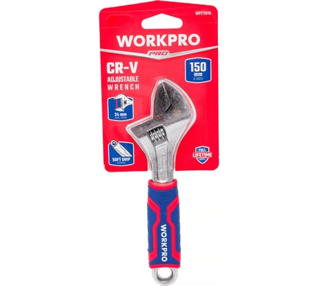 Разводной ключ WORKPRO 150 мм (6 дюймов) CR-V WP272010