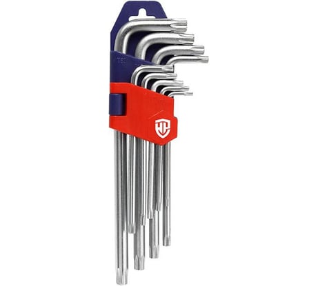 Набор Г-образных ключей WORKPRO 9шт TORX с отверстием WP222002
