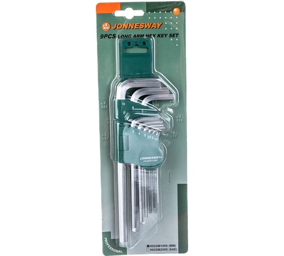 Комплект угловых шестиграников Jonnesway LONG H02SM109S