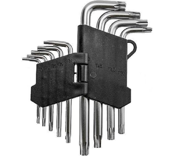 Набор ключей S.E.B. TORX T10-T50 звездочки, Cr-V сталь, 9 предметов ZZ-HA(Z)