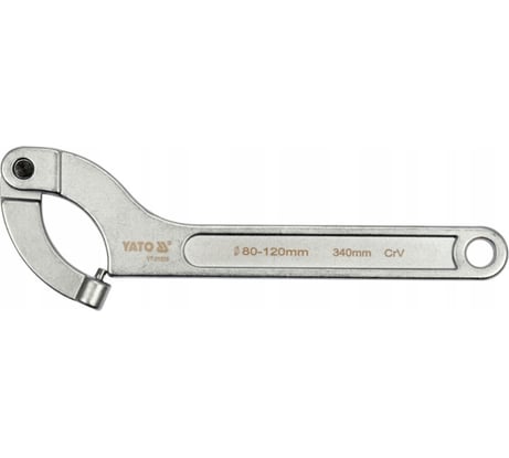 Сегментный шарнирный ключ YATO 80-120 мм, 240 мм, с круглым штифтом YT-01678 371301678 092 1