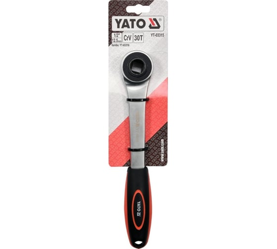Трещотка YATO 1/2", с квадратным отверстием YT-03315