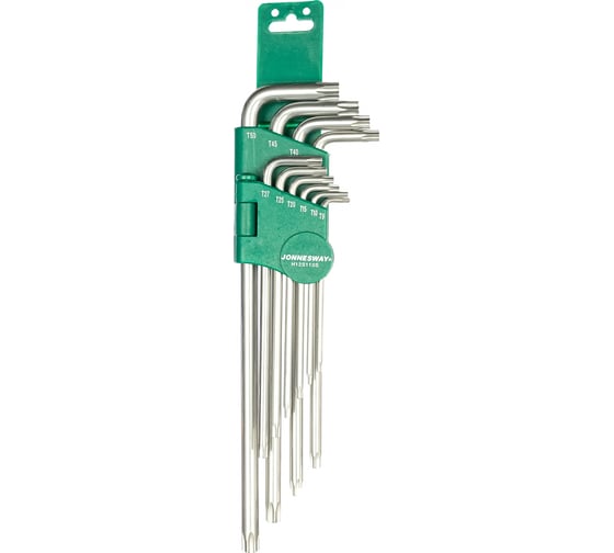 Комплект угловых ключей Jonnesway TORX EXTRA LONG H12S110S