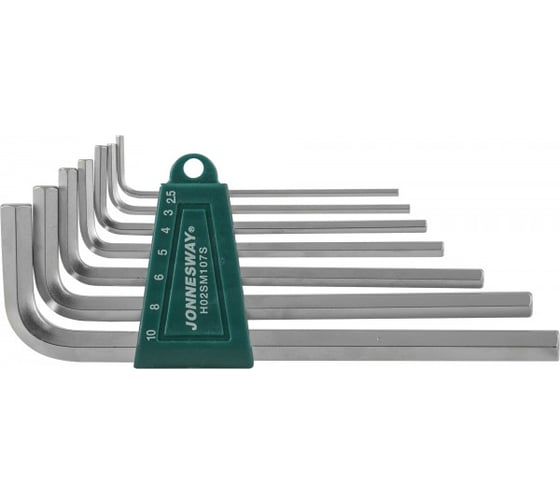 Комплект угловых шестигранников Jonnesway LONG H02SM107S