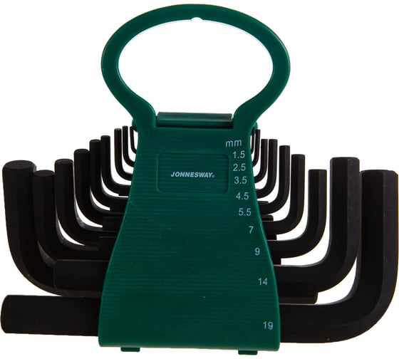 Комплект коротких угловых шестигранников Jonnesway H01MH118S