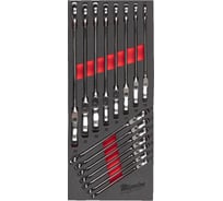 Ложемент с комбинированными ключами с трещоткой и шарниром Milwaukee MAX BITE 15 ед. 4932479829