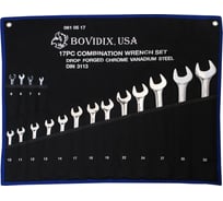 Набор комбинированных ключей BOVIDIX 6-32 мм, 17 предметов, в скрутке 0610517
