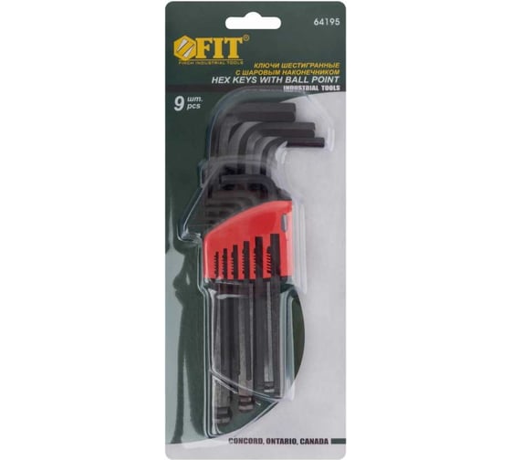 Набор шестигранных ключей HEX FIT 64195
