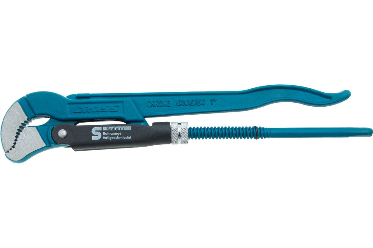Трубный рычажный ключ №1 тип S, цельнокованый, CrV GROSS 15611 ...