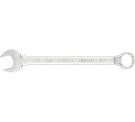 Комбинированный ключ 22 мм MATRIX CrV, полированный хром// 15166