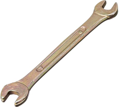 Рожковый ключ 6х7 мм СИБРТЕХ желтый цинк 14301