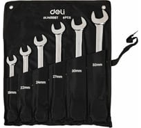 Набор комбинированных ключей с трещоткой DELI dl140106t трещотка, 50bv30, 72 зуба, чехол из ткани oxford, 6 шт. 104510