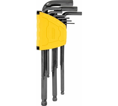 Набор удлиненных шестигранных ключей с шаром DELI dl232209h материал Cr-V, 1,5, 2, 2,5, 3, 4, 5, 6, 8, 10 мм, пластиковый держатель, 9 шт. 104513