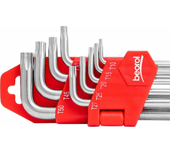 Набор шестигранных ключей BEOROL Torx Т10-Т50, 9 шт. 245237