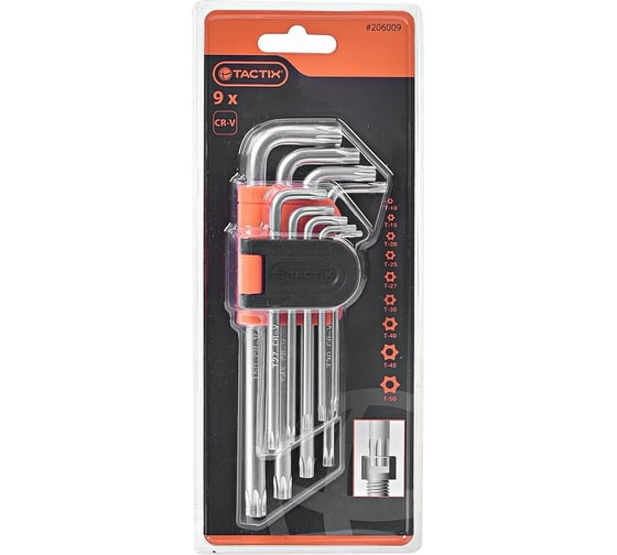 Набор ключей TACTIX TORX из 9-ти штук 206009