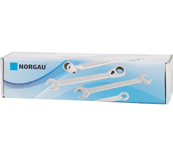 Набор 12-гранных двусторонних шарнирных ключей NORGAU NBS34-009 6x7-24x27 мм, 9 шт. 060510709