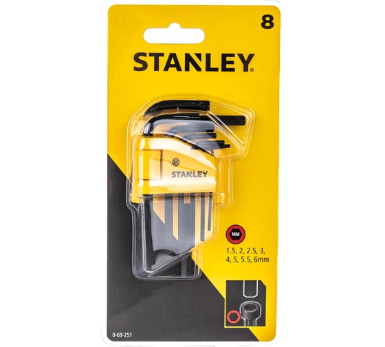 Набор шестигранных ключей Stanley 0-69-251 1