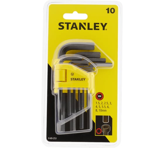 Набор шестигранных ключей Stanley 0-69-253