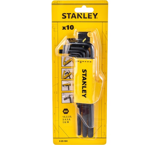 Набор шестигранных ключей Stanley 0-89-904