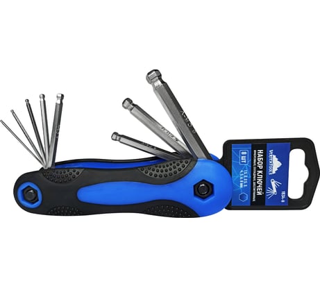 Набор имбусовых складных шестигранных ключей vertextools 1.5–8, 8 предметов 1634-8