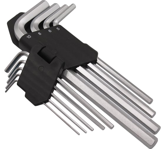 Набор шестигранных ключей REDMARK 1.5, 2, 2.5, 3, 4, 5, 6, 8, 10 мм, 9 шт. RM91101