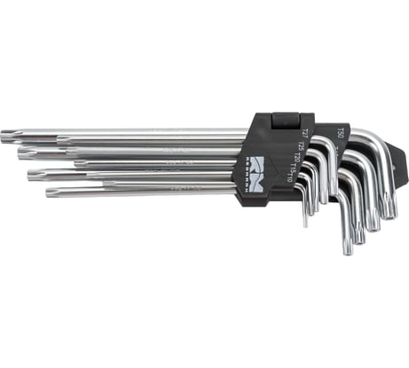Набор удлиненных шестигранных ключей REDMARK Torx Т10, Т15, Т20, Т25, Т27, Т30, Т40, Т45, Т50, 9 шт. RM92203