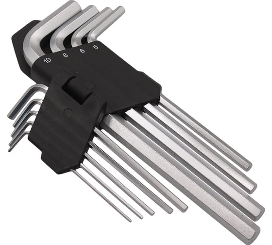 Набор удлиненных шестигранных ключей REDMARK 1.5, 2, 2.5, 3, 4, 5, 6, 8, 10 мм, 9 шт. RM91103