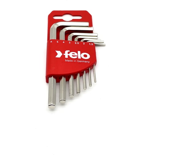 Набор Г-образных шестигранных ключей Felo короткие, 7шт, HEX 1,5-6,0мм 34500711